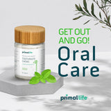 Tabletas dentales Primal Life, sabor menta pulida para uso diario
