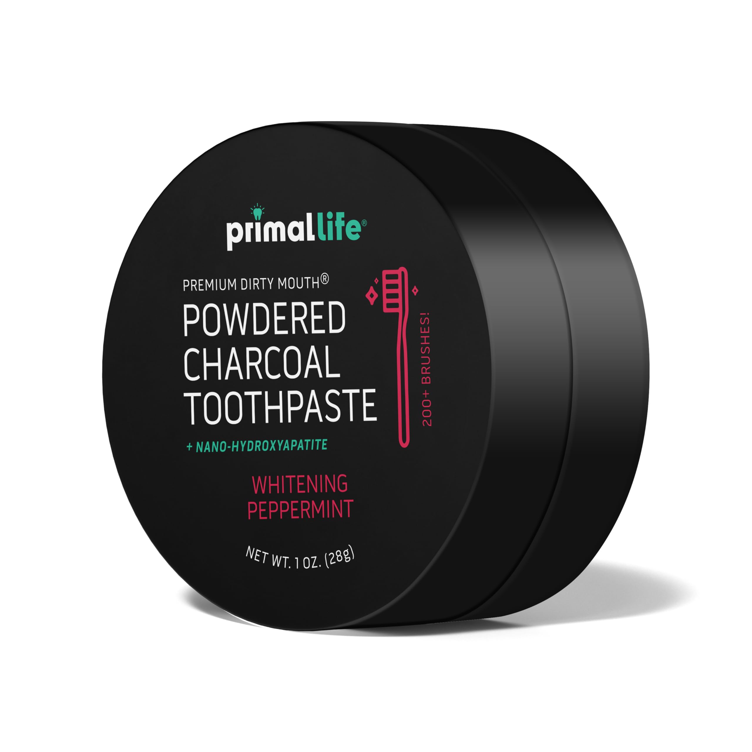 Primal Life Organics Dirty Mouth con arcilla kaolín para suavidad dental.