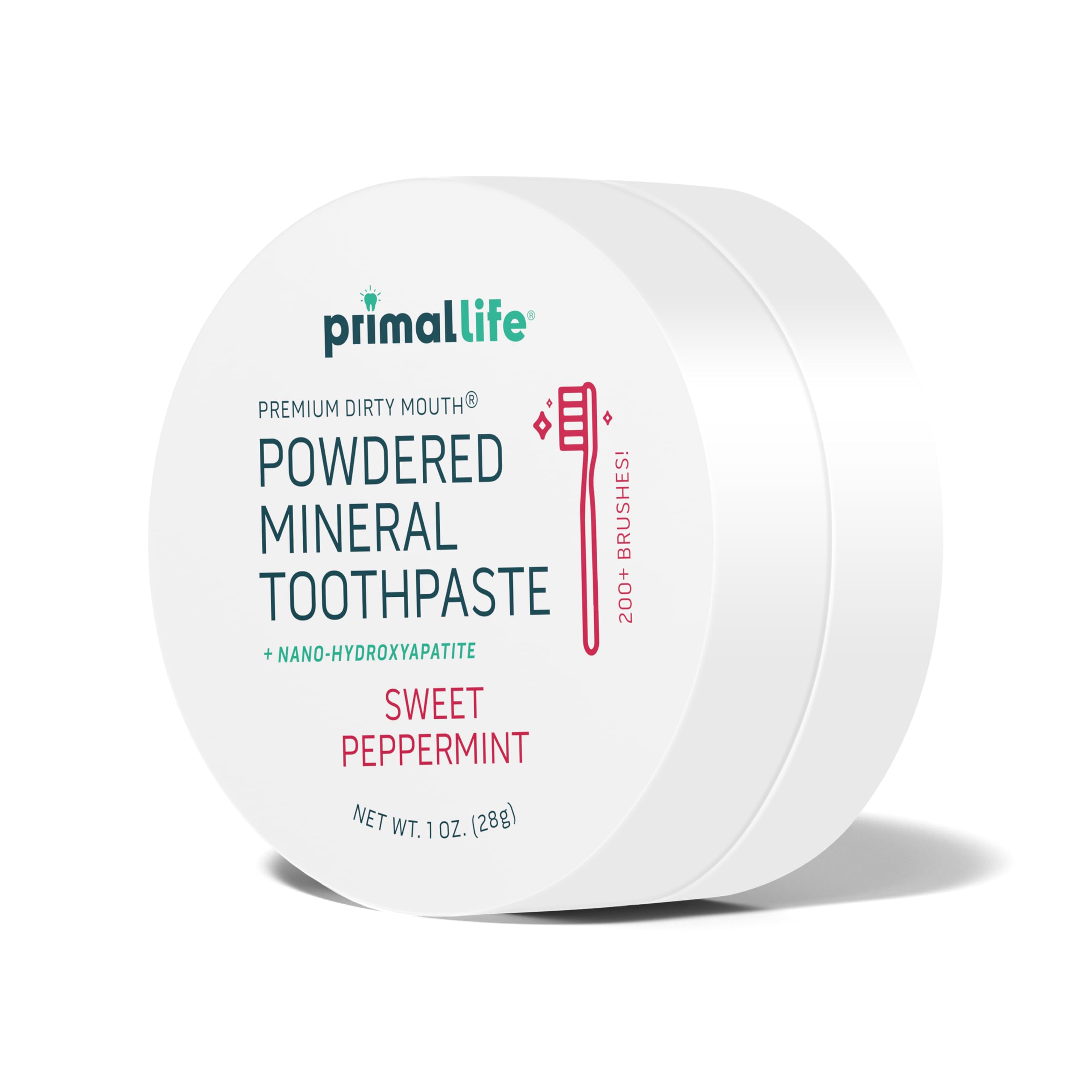 Primal Life Organics Dirty Mouth Toothpowder empaque-sostenible, opción orgánica para cuidado bucal.