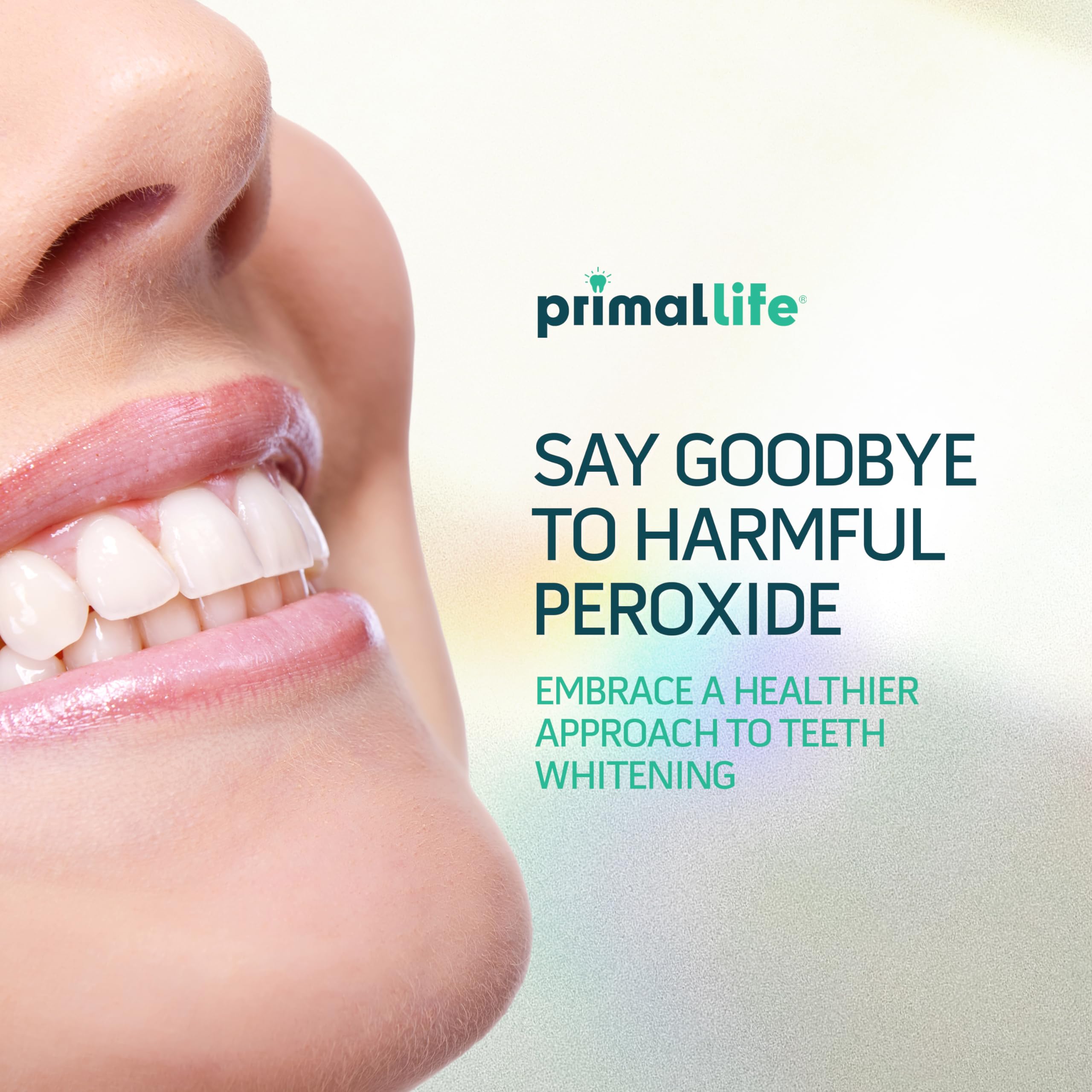 Envase con bomba reciclable de Primal Life Organics para cuidado dental.