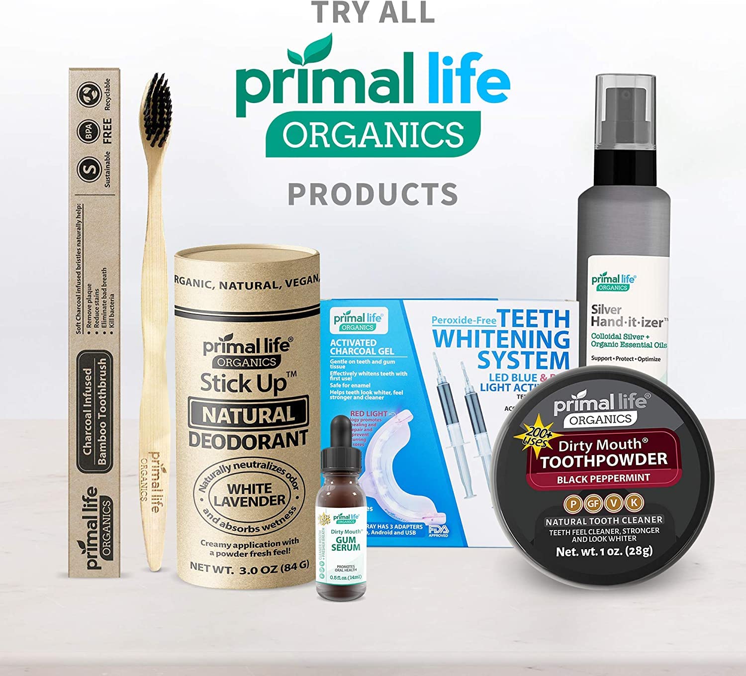 Gotas para encías Primal Life Organics, menta pura para un sabor fresco