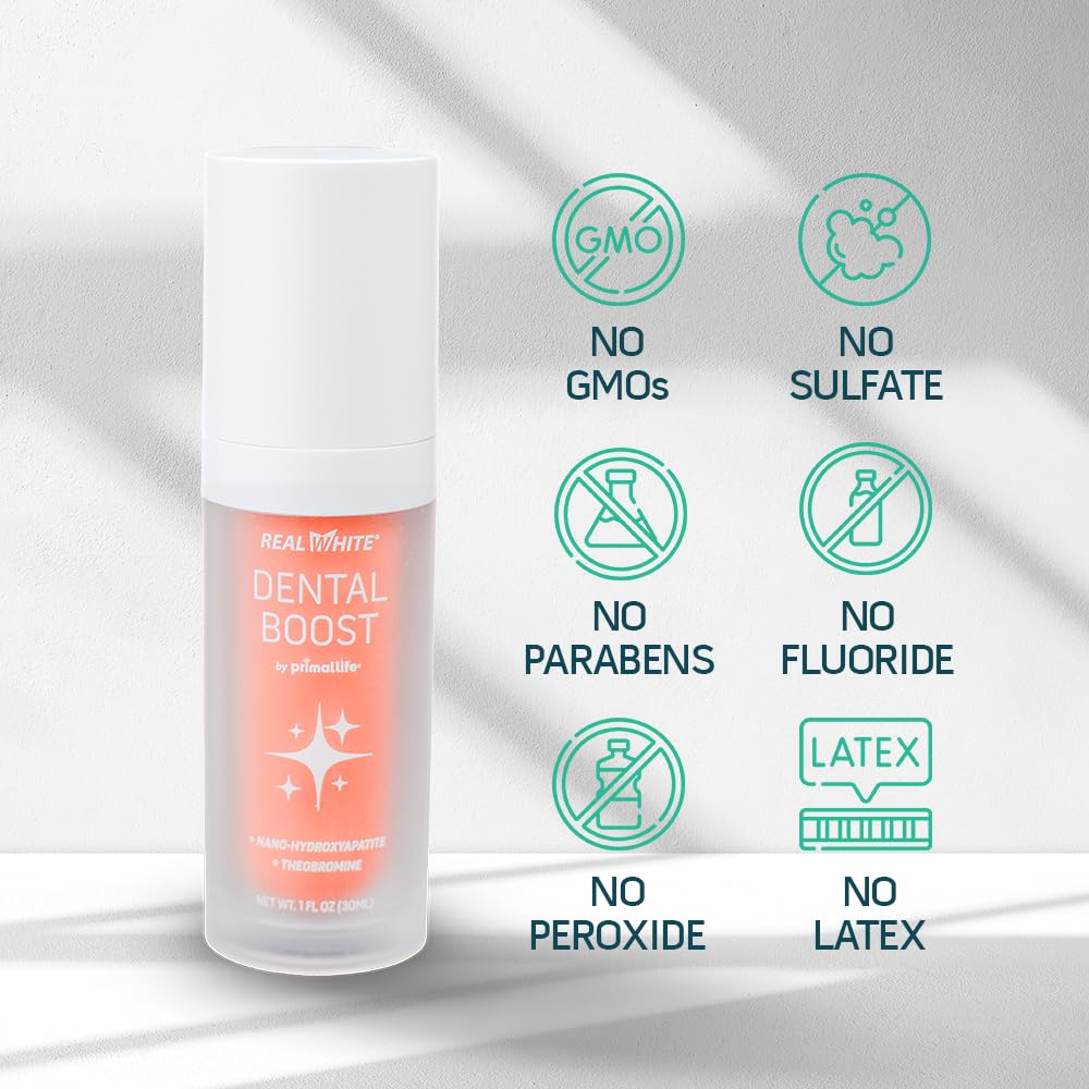 Fórmula nano-hidroxiapatita de Primal Life Organics para fortalecimiento suave.