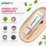 Pasta dental Primal Life Organics cuidado de encías con ingredientes orgánicos