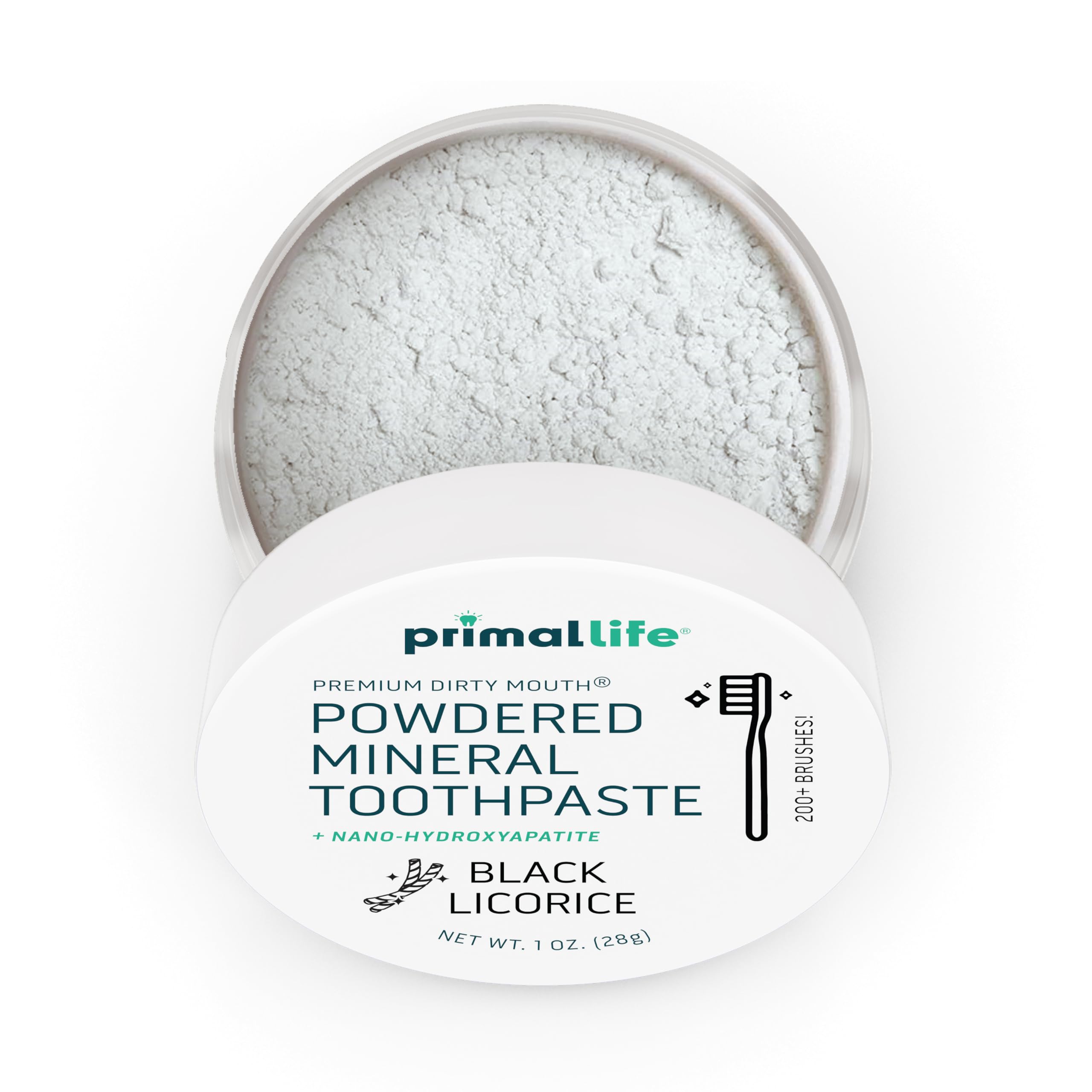 Polvo dental con blanqueamiento natural gracias a arcilla suave