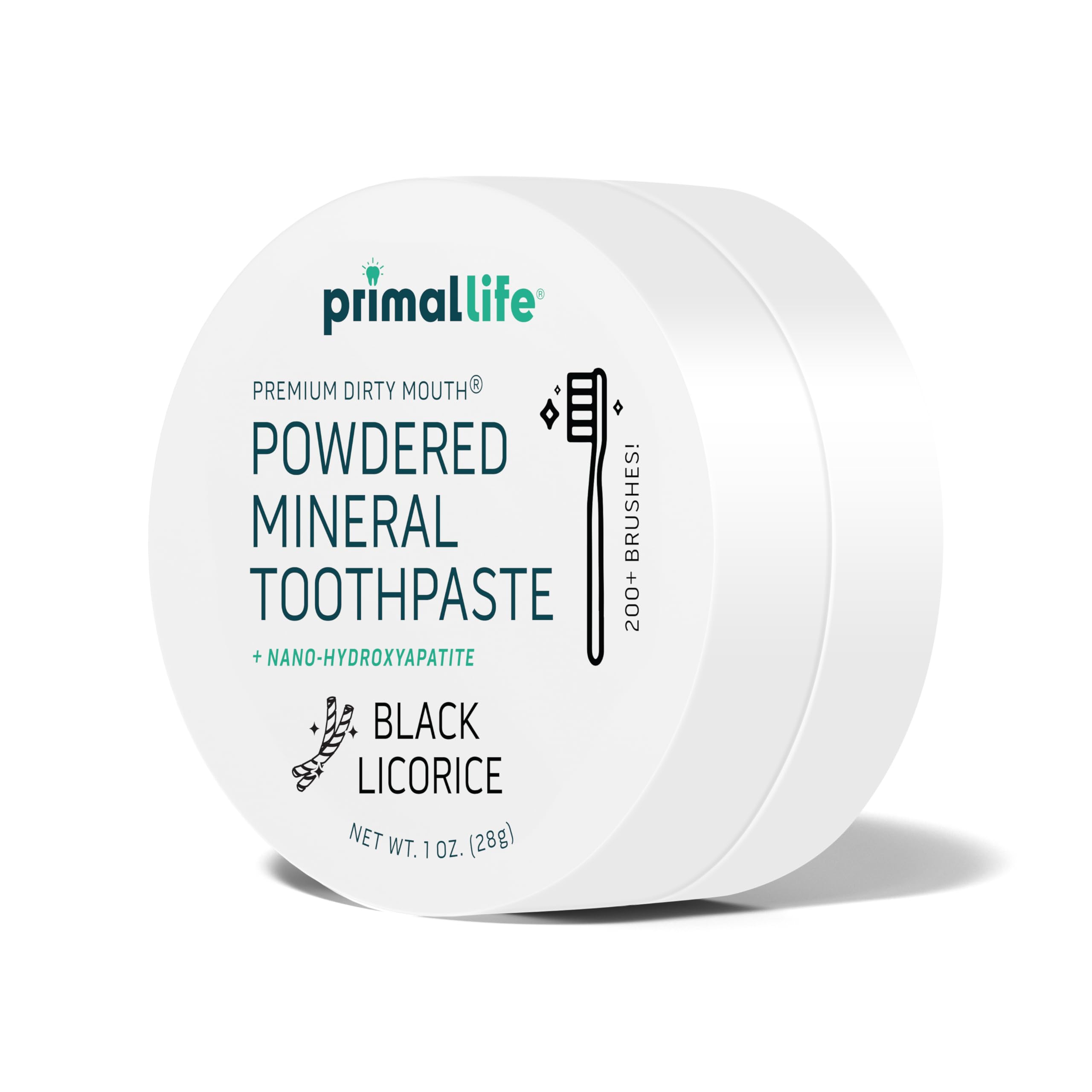 Cepillado de dos minutos con polvo dental para higiene diaria