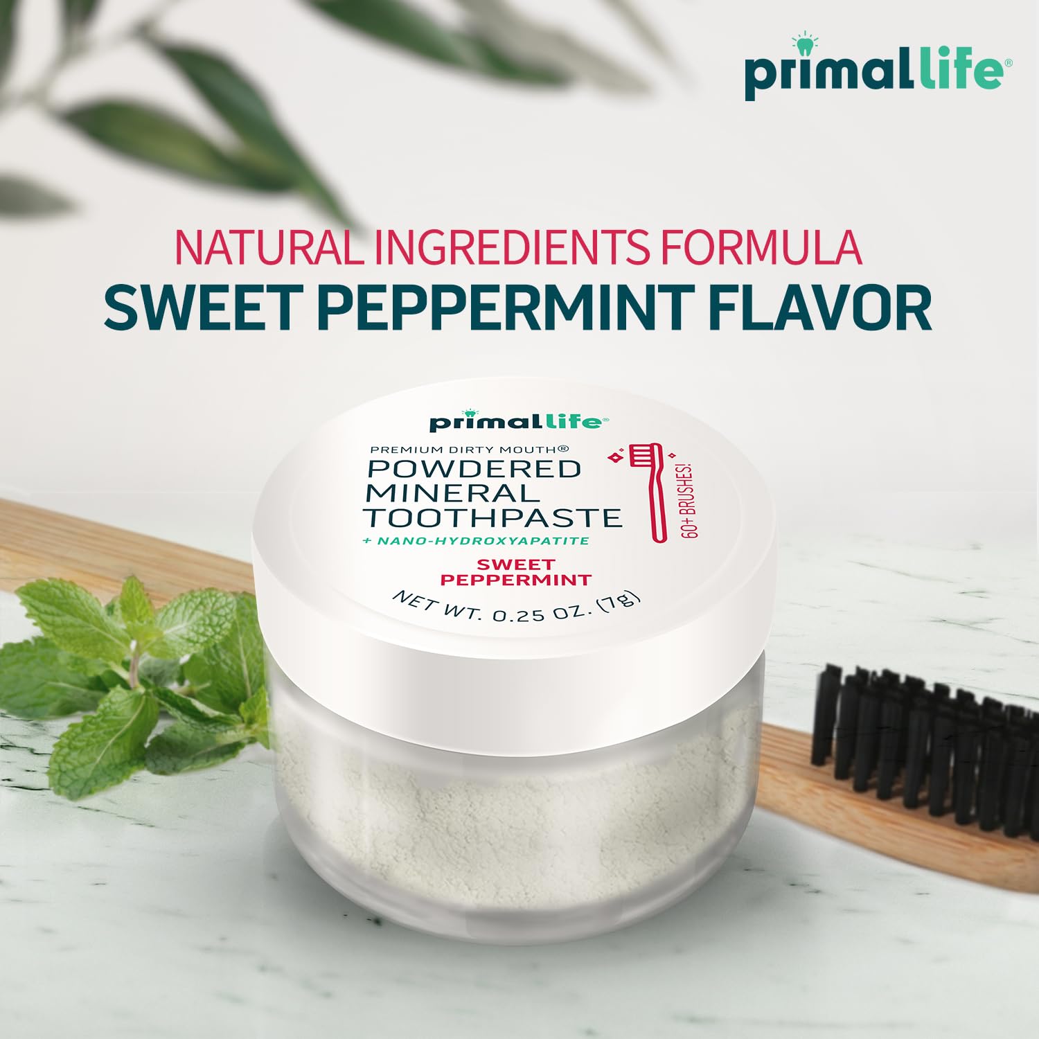 Primal Life Organics Polvo dental higiene familiar apto para todos