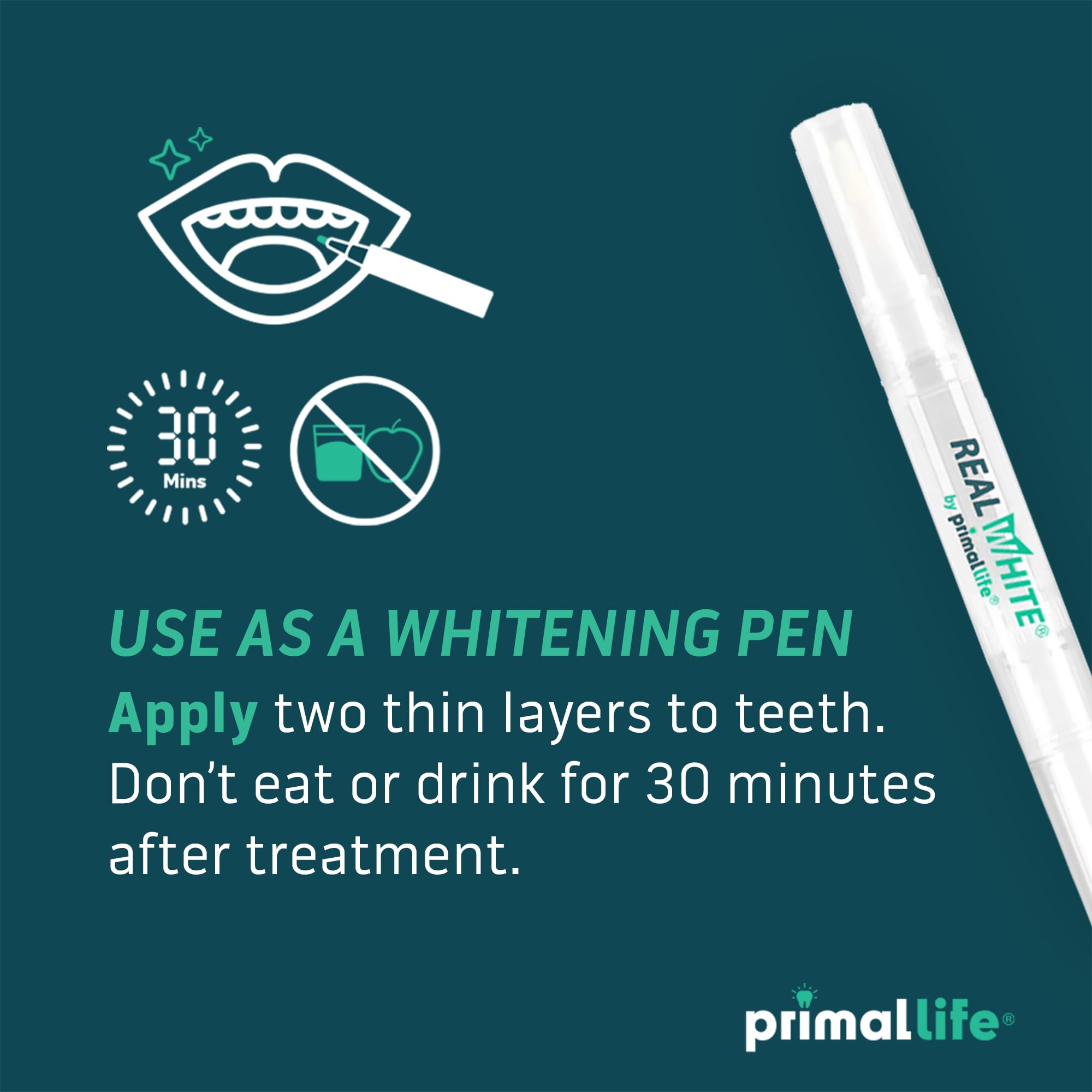Primal Life Organics Real White Teeth Whitening Pen: resultados visibles sin dolor ni enrojecimiento
