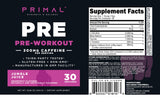 Primal Pre-entrenamiento sin gluten ni OGM para mayor inclusión.