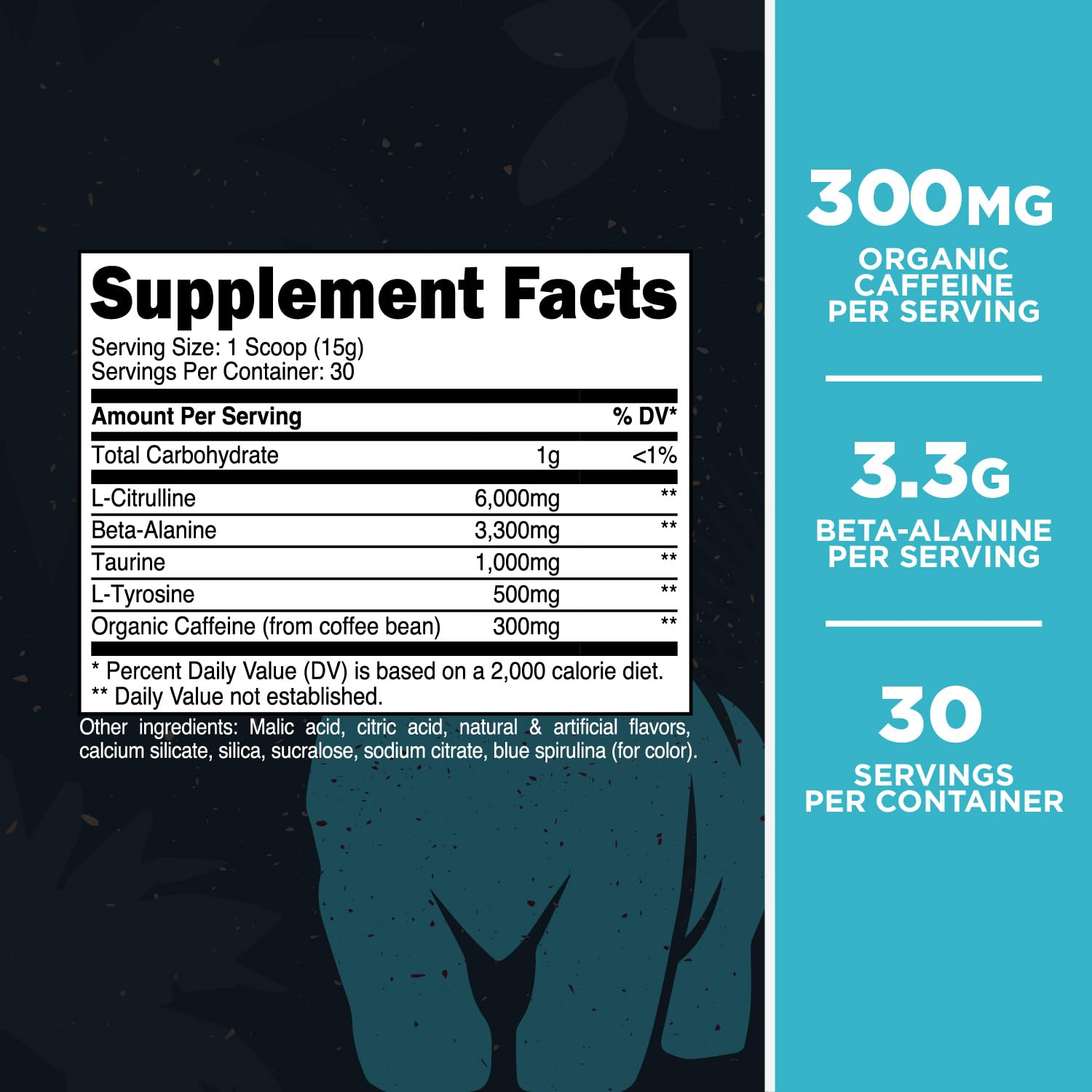 Primal Pre-Workout con cucharada medidora para dosis precisa antes de entrenar.