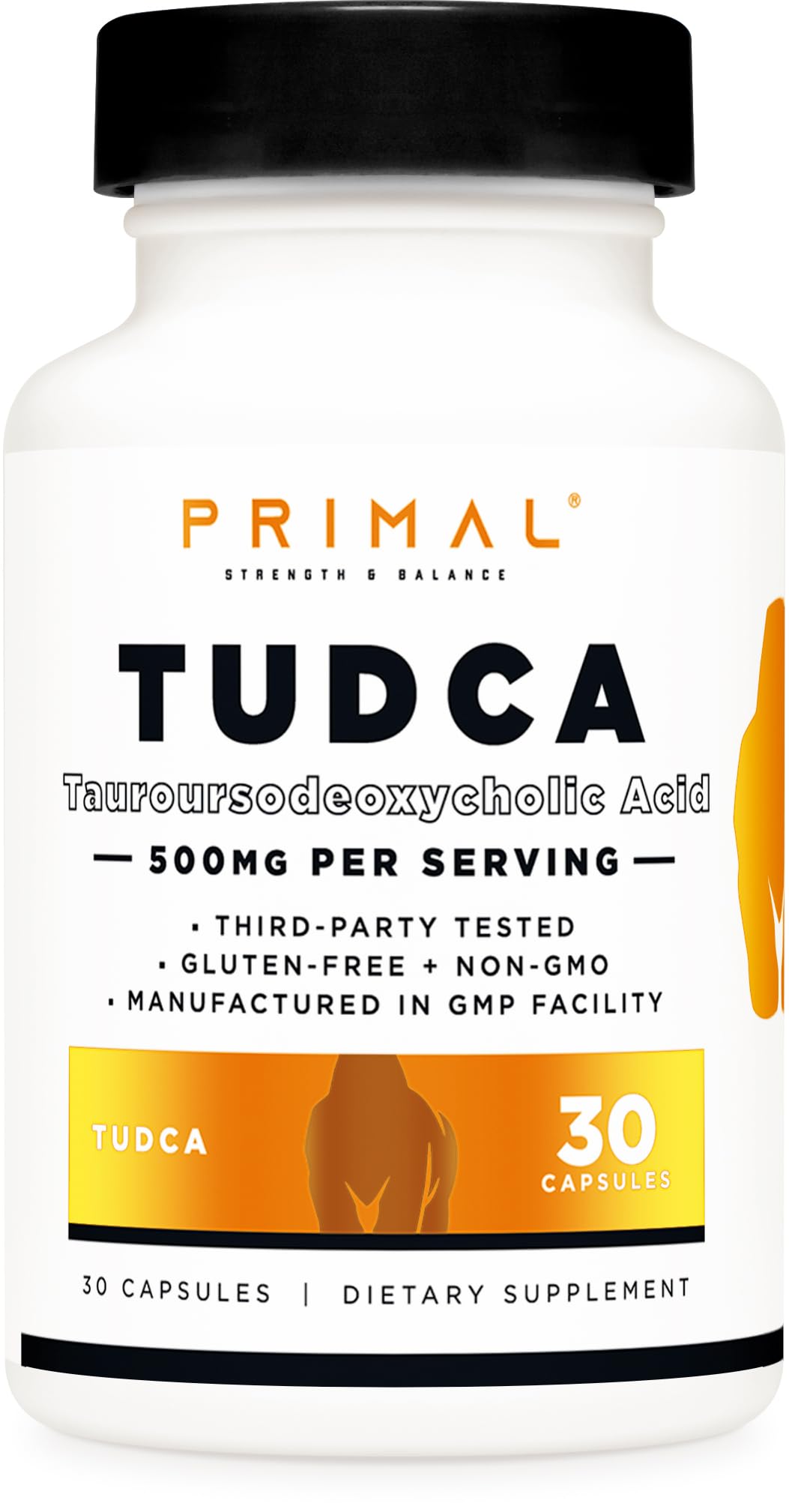 Primal Tudca 500 mg: cápsula diaria para consumo cómodo.