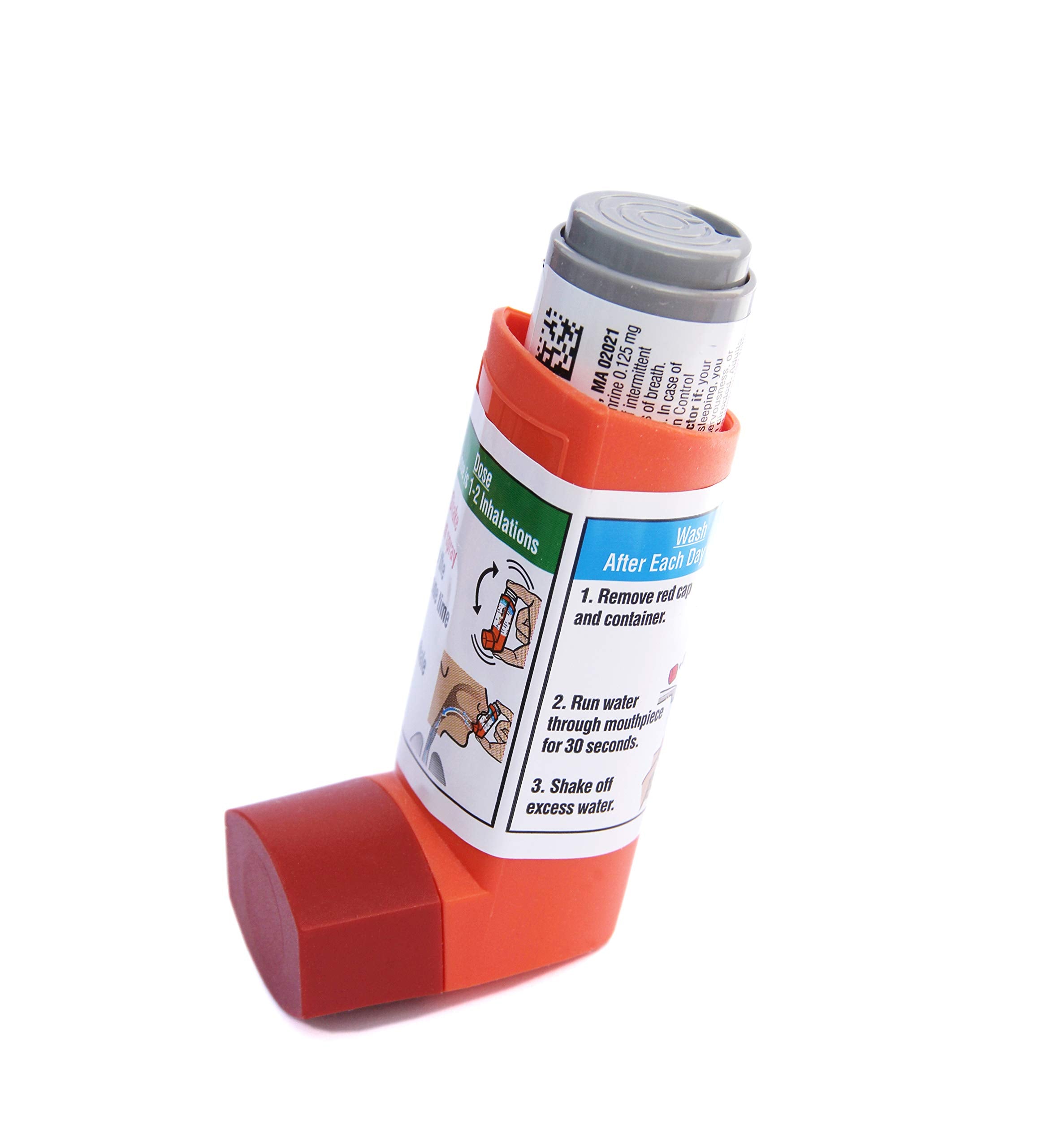 Primatene MIST mango del inhalador facilita un agarre cómodo durante la dosis