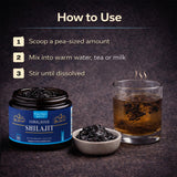 Resina Shilajit curada tradicional de Prime Choice Spot sin aditivos.