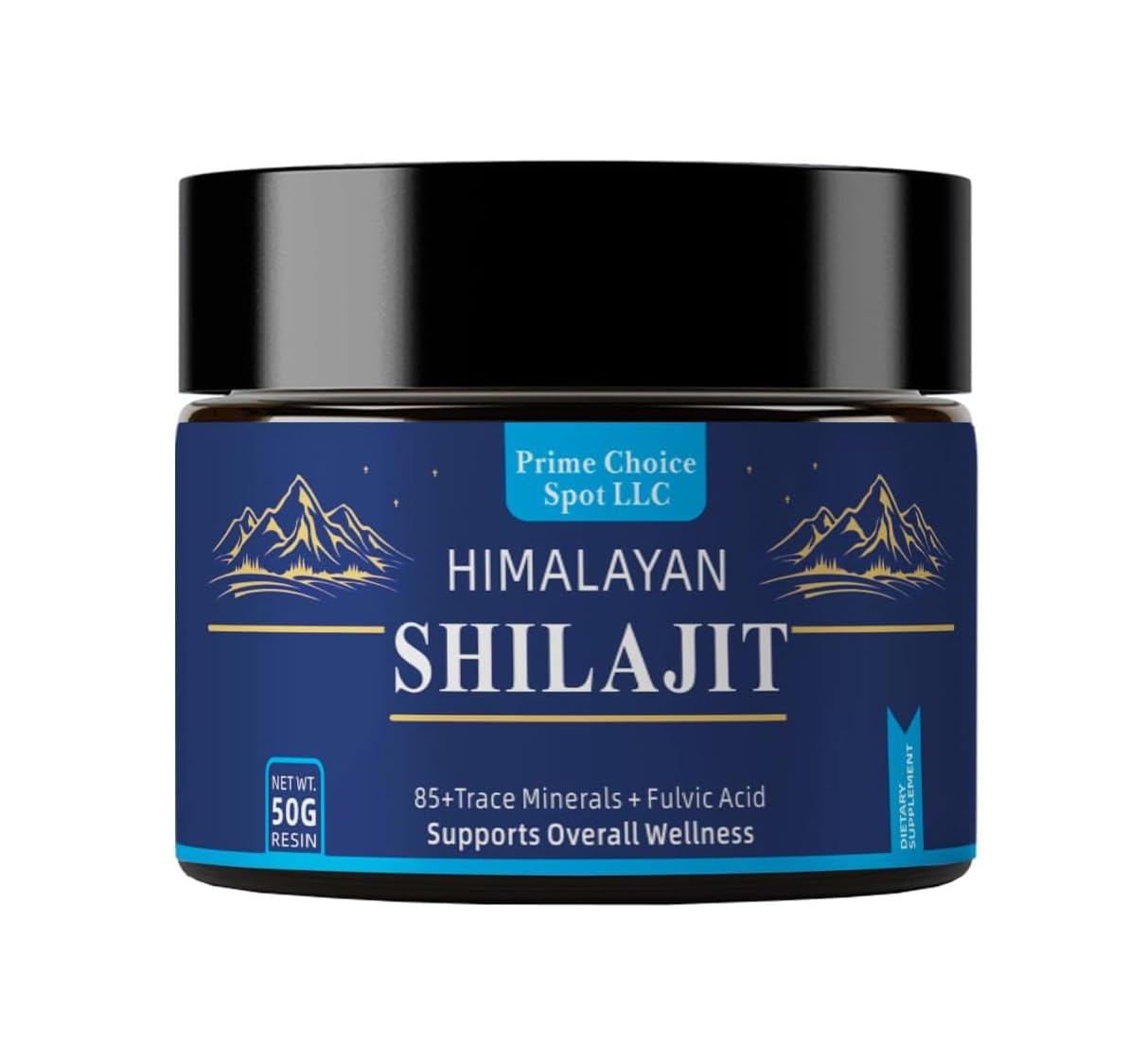 Resina Shilajit Himalaya dorada de Prime Choice Spot para vitalidad diaria.