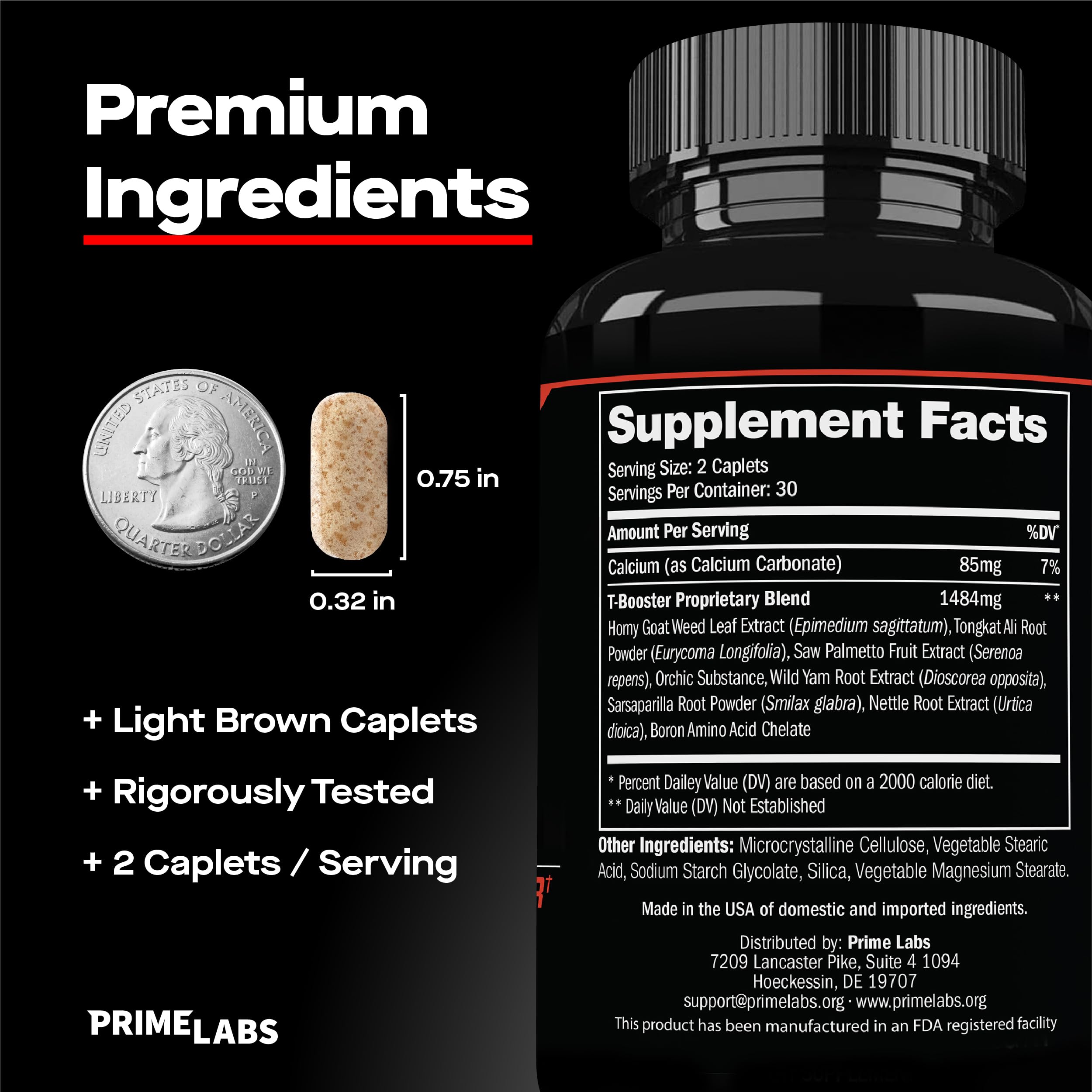 Prime Labs etiqueta frontal que destaca el producto.