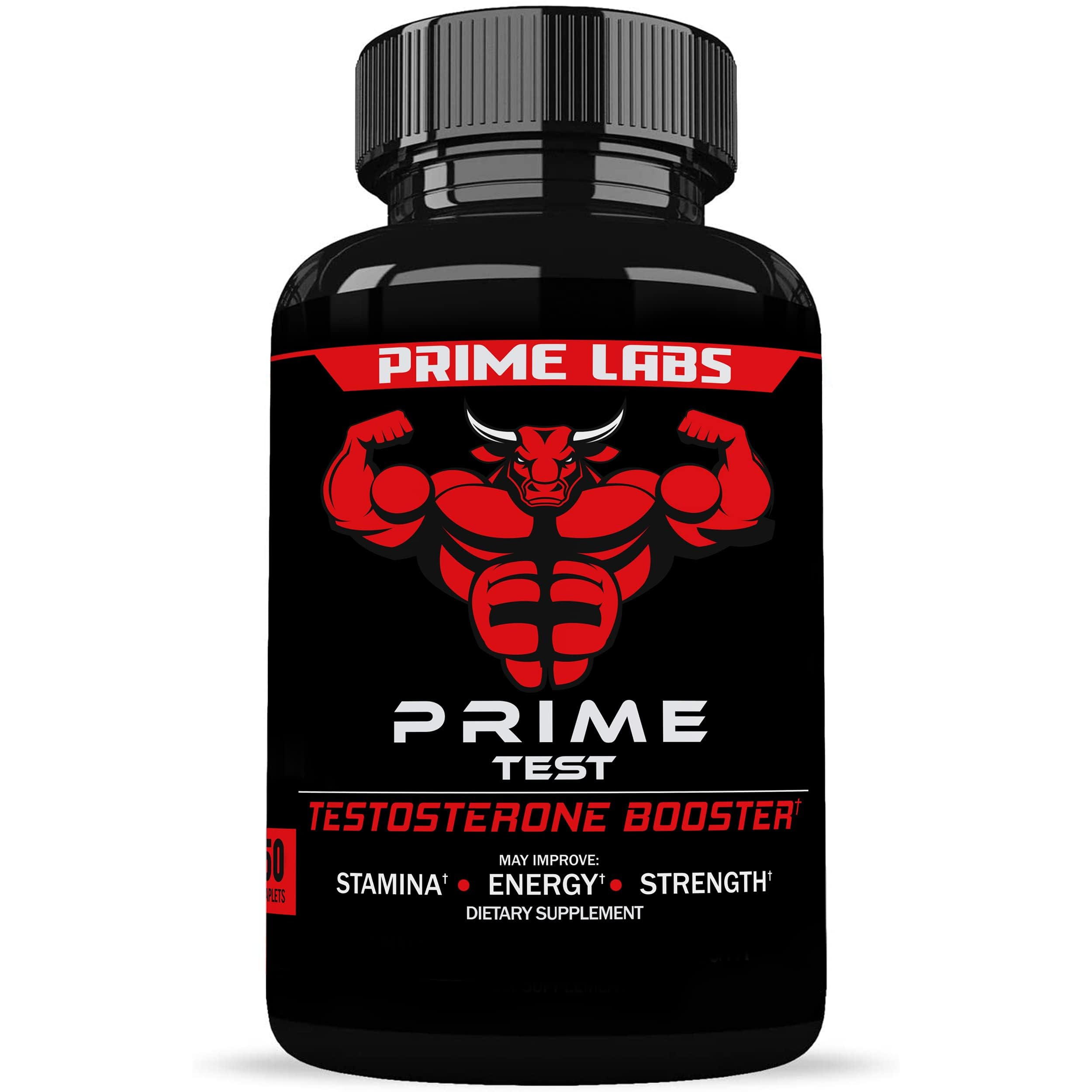 Prime Labs botella del potenciador de testosterona para energía diaria.
