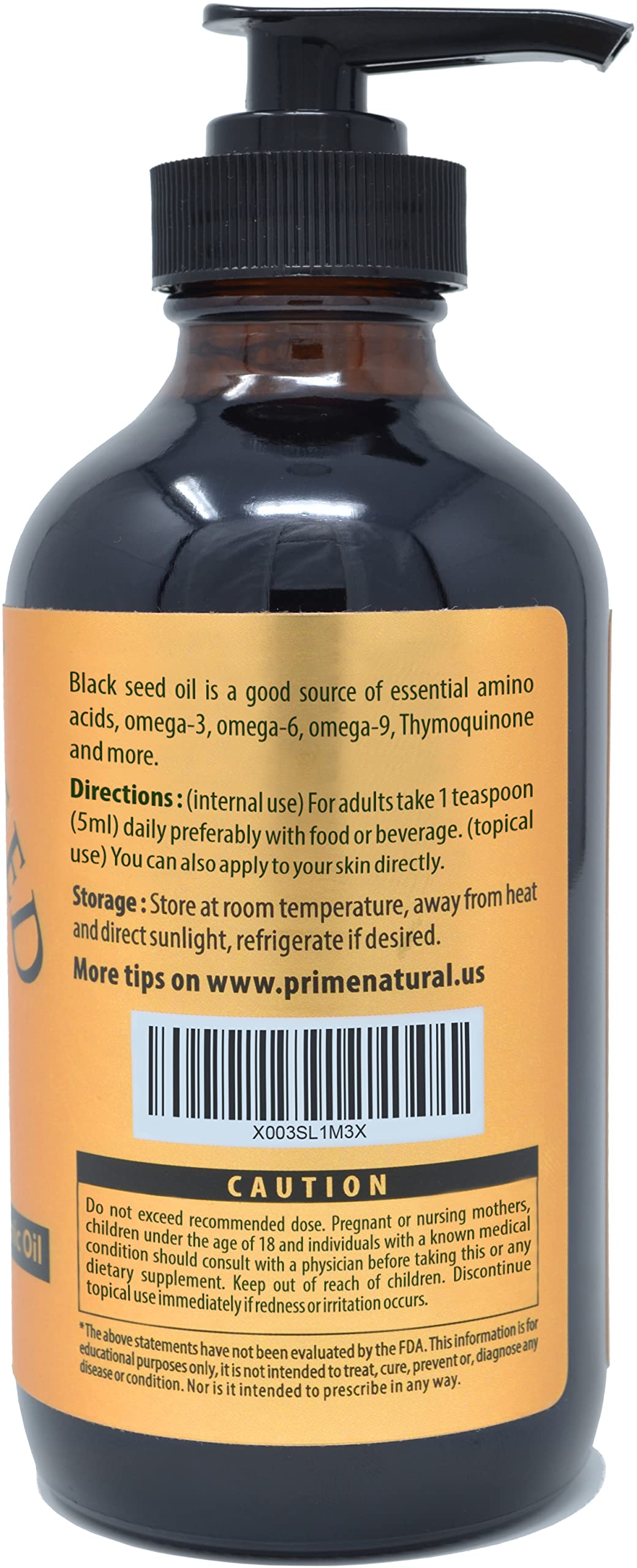 PRIME NATURAL Aceite de semilla negra – alto contenido de timoquinona para beneficios posibles.
