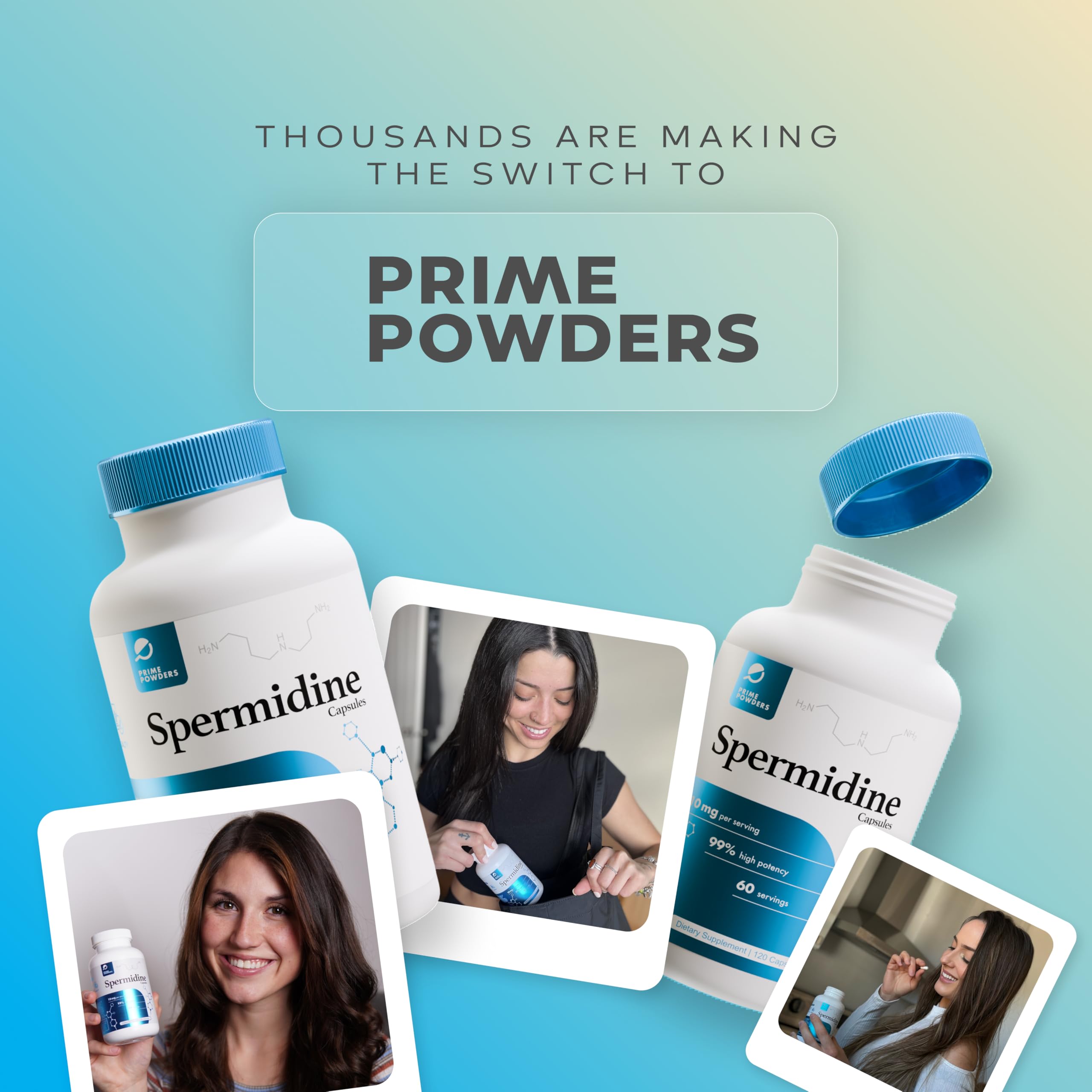 Prime Powders Spermidina: sin gluten para dietas sensibles.