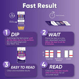 Prime Screen lectura-resultado-rapida, señales claras para cinco drogas.