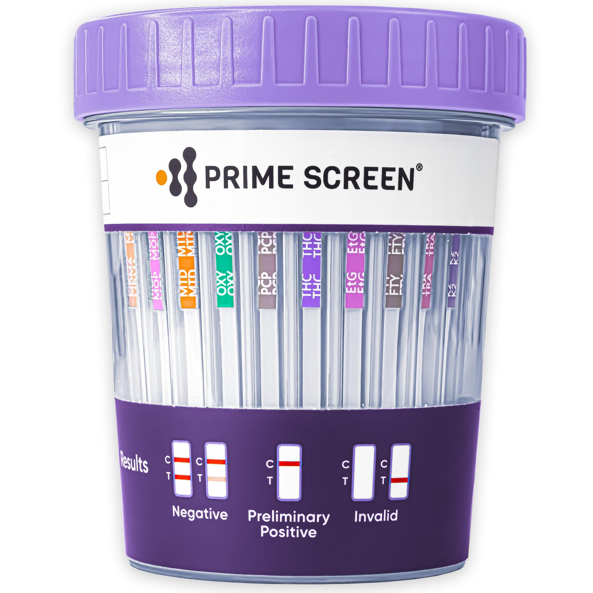Prime Screen taza compacta 16 panel, prueba rápida y discreta para oficina.