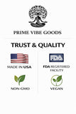 Ashwaganda en Prime Vibe Levanta Fluye para apoyo al equilibrio emocional.
