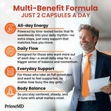 PrimeMD Berberina 21 en 1: ingredientes clave como canela y té verde.