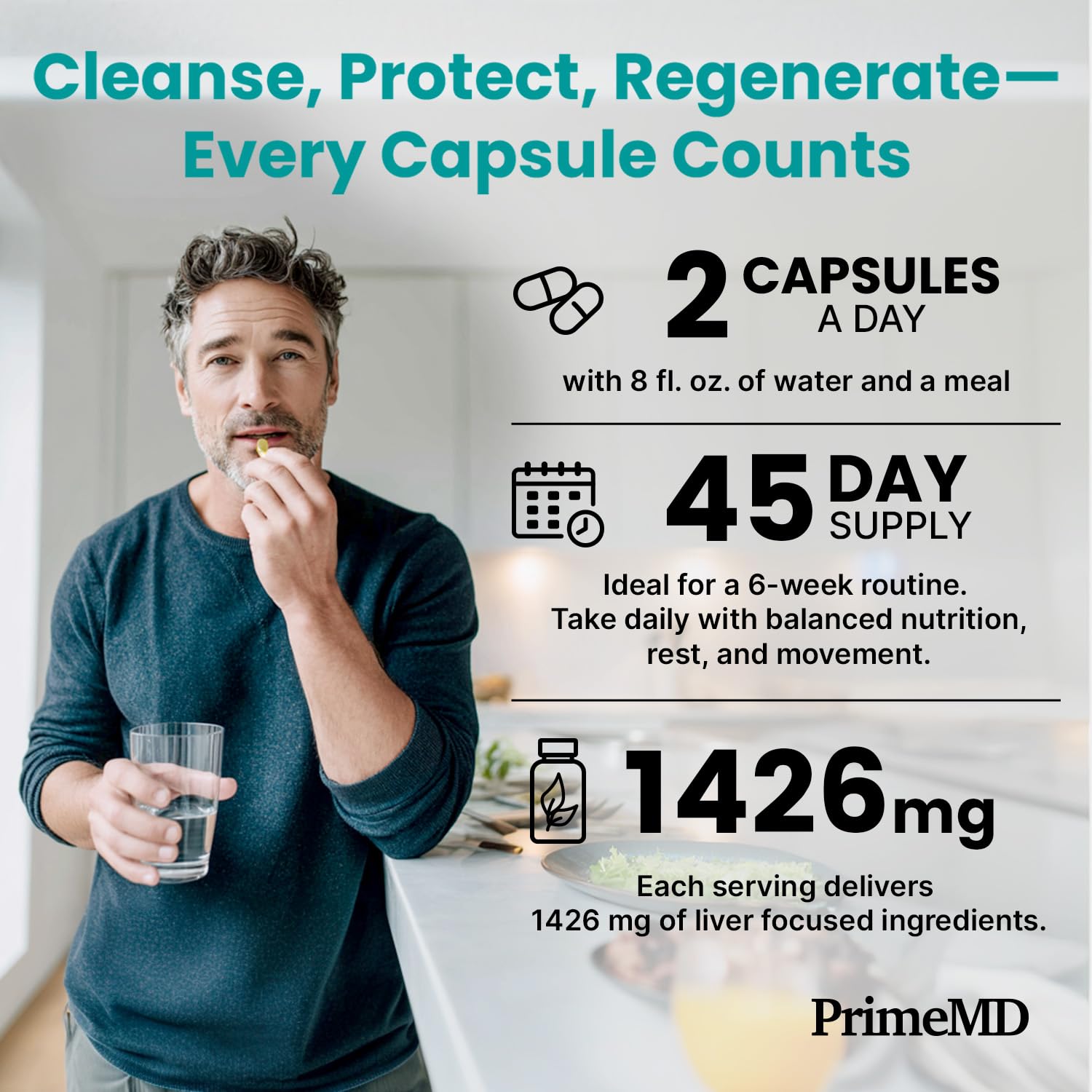 PrimeMD Silymarina y mezcla herbal fórmula natural