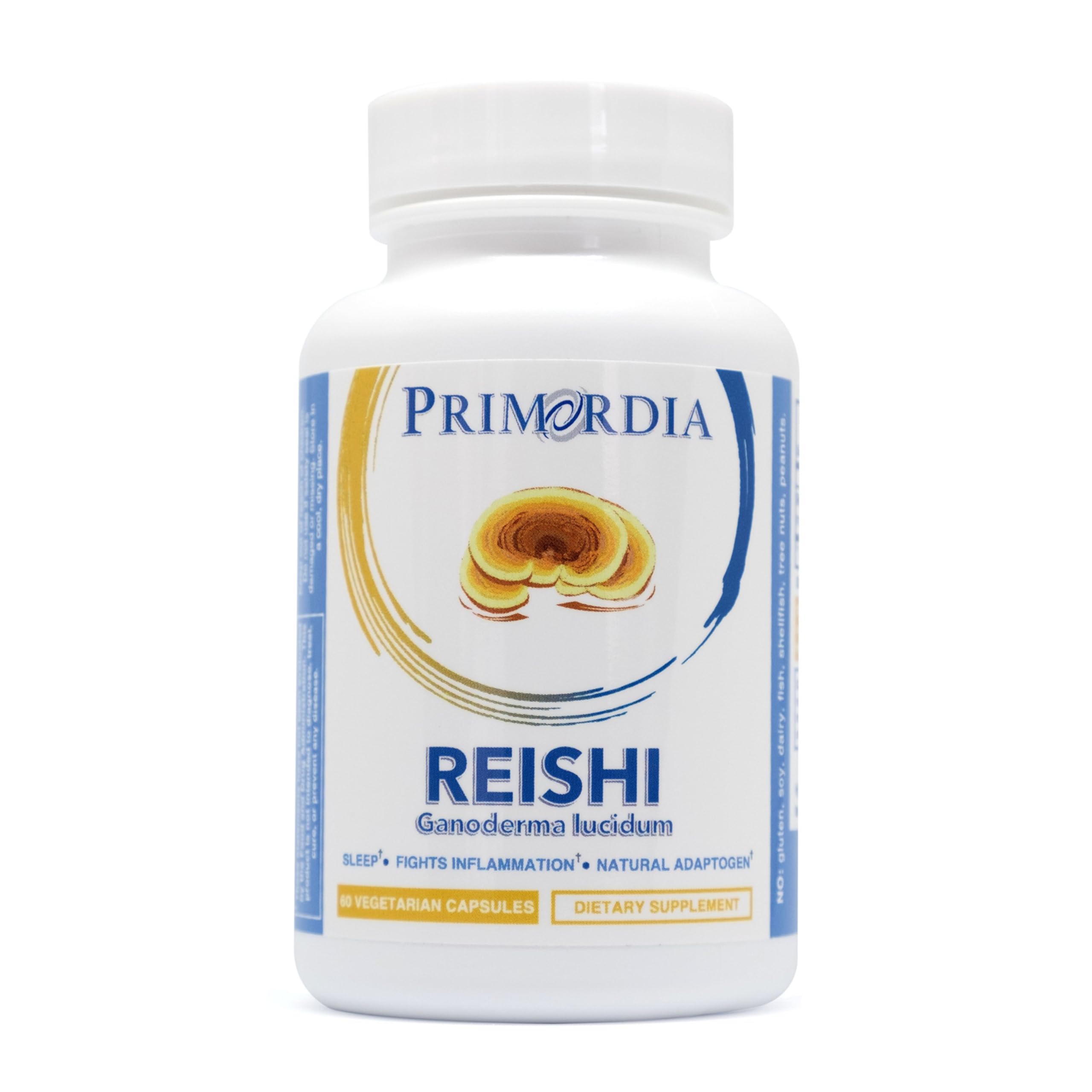Primordia Pure Reishi cápsulas de 60: apoyo general para bienestar diario.