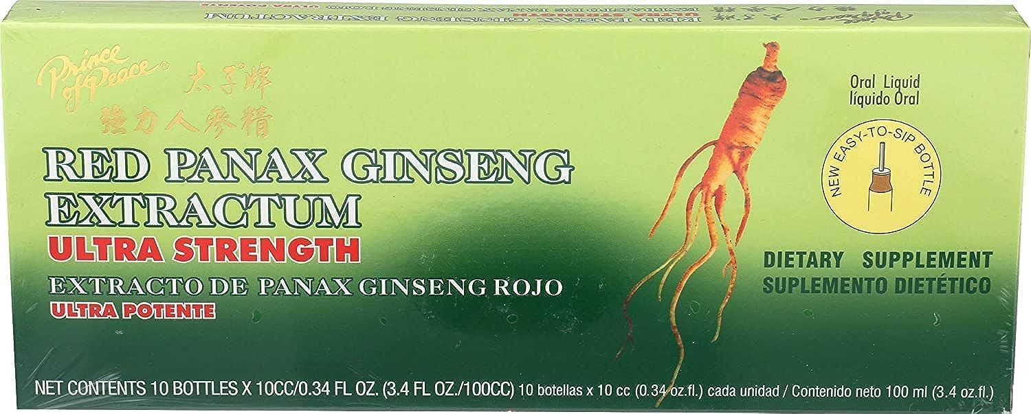 Prince Of Peace ginseng rojo Ultra Fuerza, botella de 10 ml para energía diaria