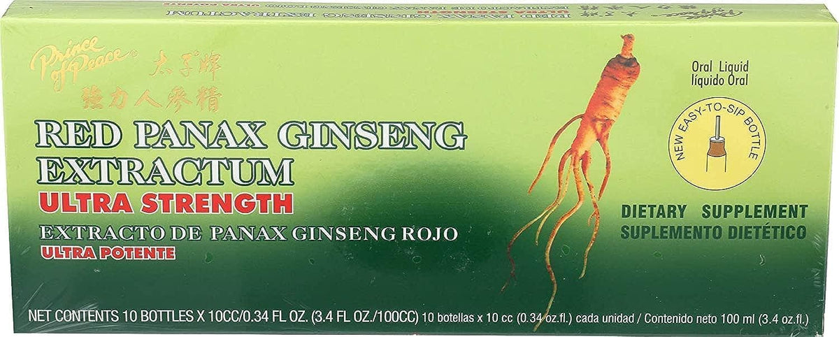 Prince Of Peace ginseng rojo Ultra Fuerza, botella de 10 ml para energía diaria