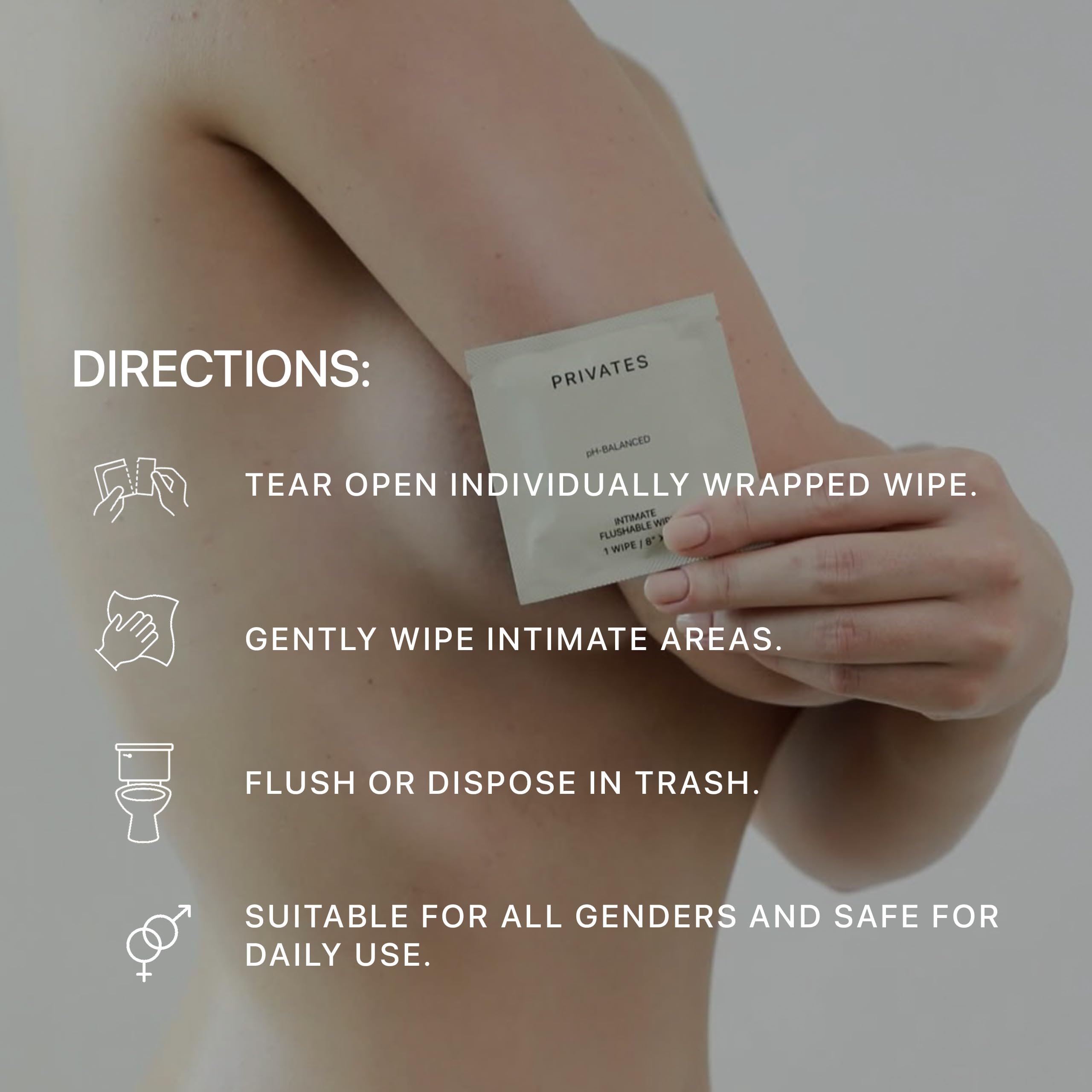 PRIVATES: toallita íntima amiga del microbioma, equilibrio natural.