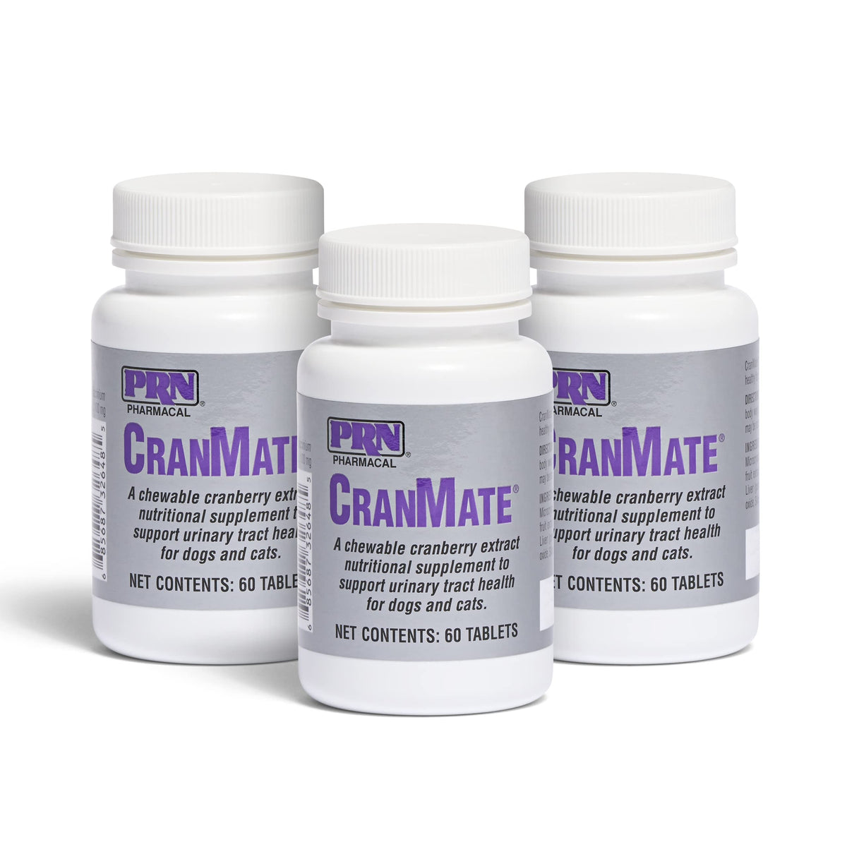 Tabletas CranMate sabor cerdo para perros y gatos, fáciles de administrar.