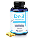 PRN De3 Omega-3, botella omega-3, podría apoyar la salud ocular.