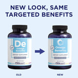 PRN Omega3: etiqueta del envase en primer plano.