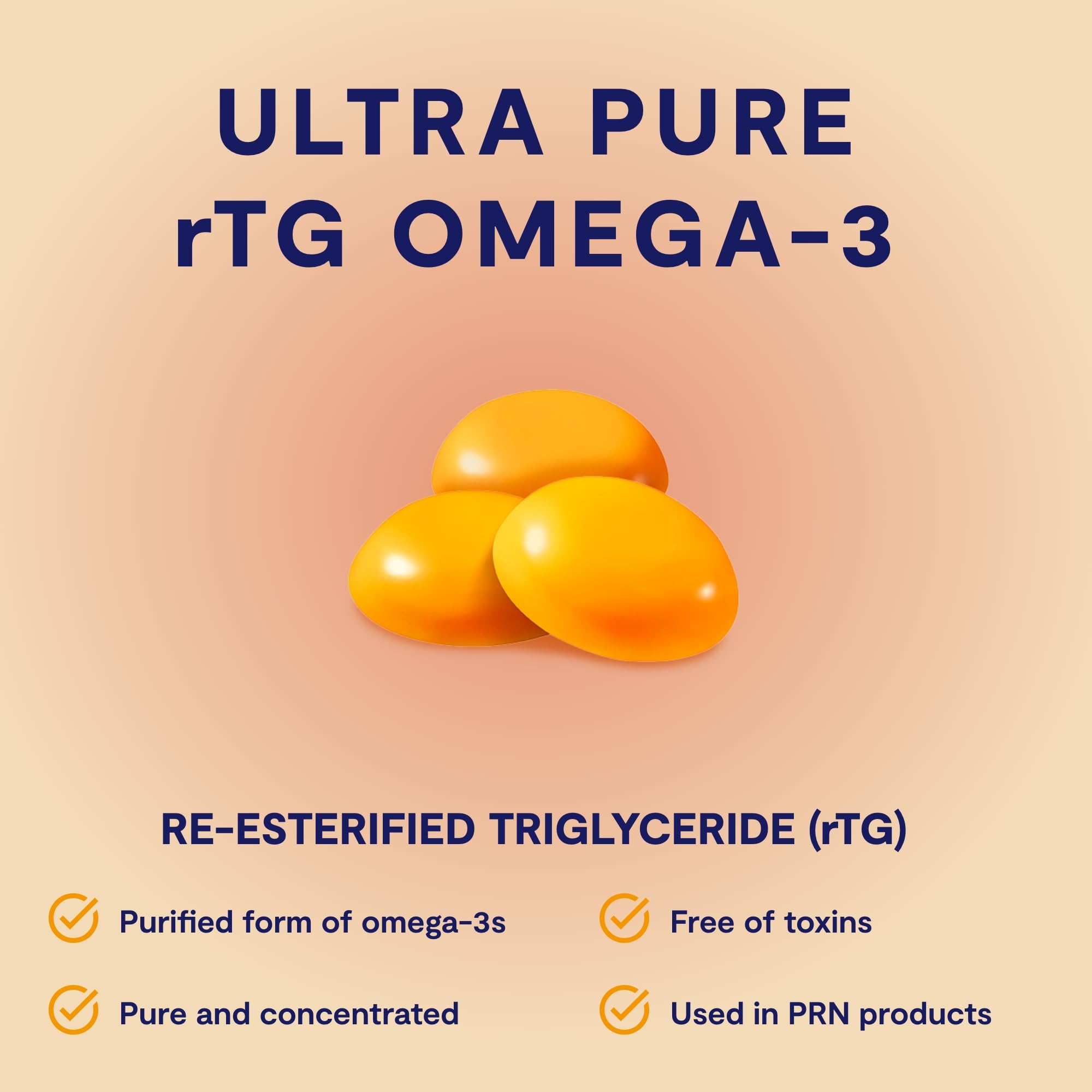 PRN Omega 3 gomitas, certificaciones NSF y CGMP