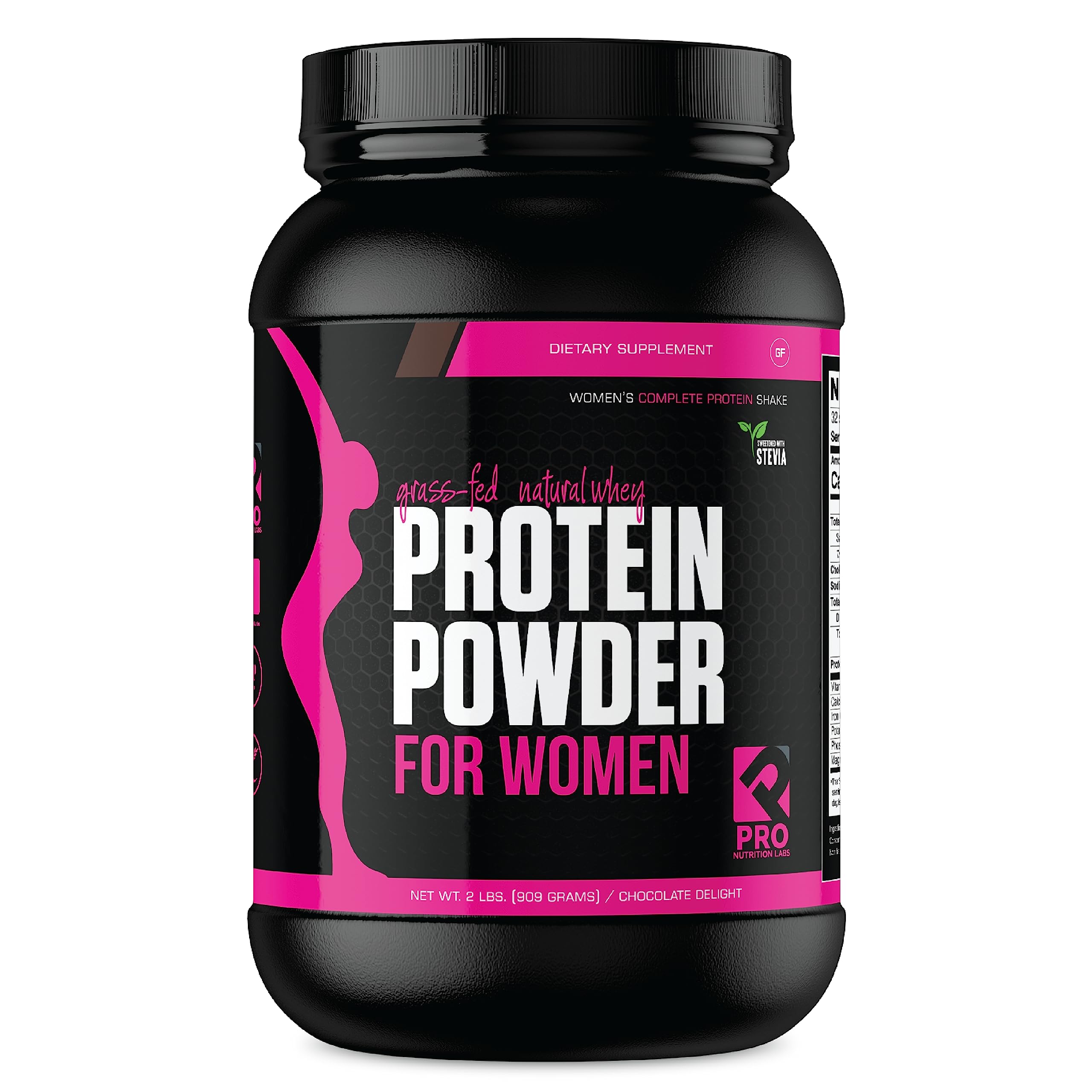 PRO NUTRITION LABS proteína de suero para Mujeres en pote chocolate, recuperación posentrenamiento.