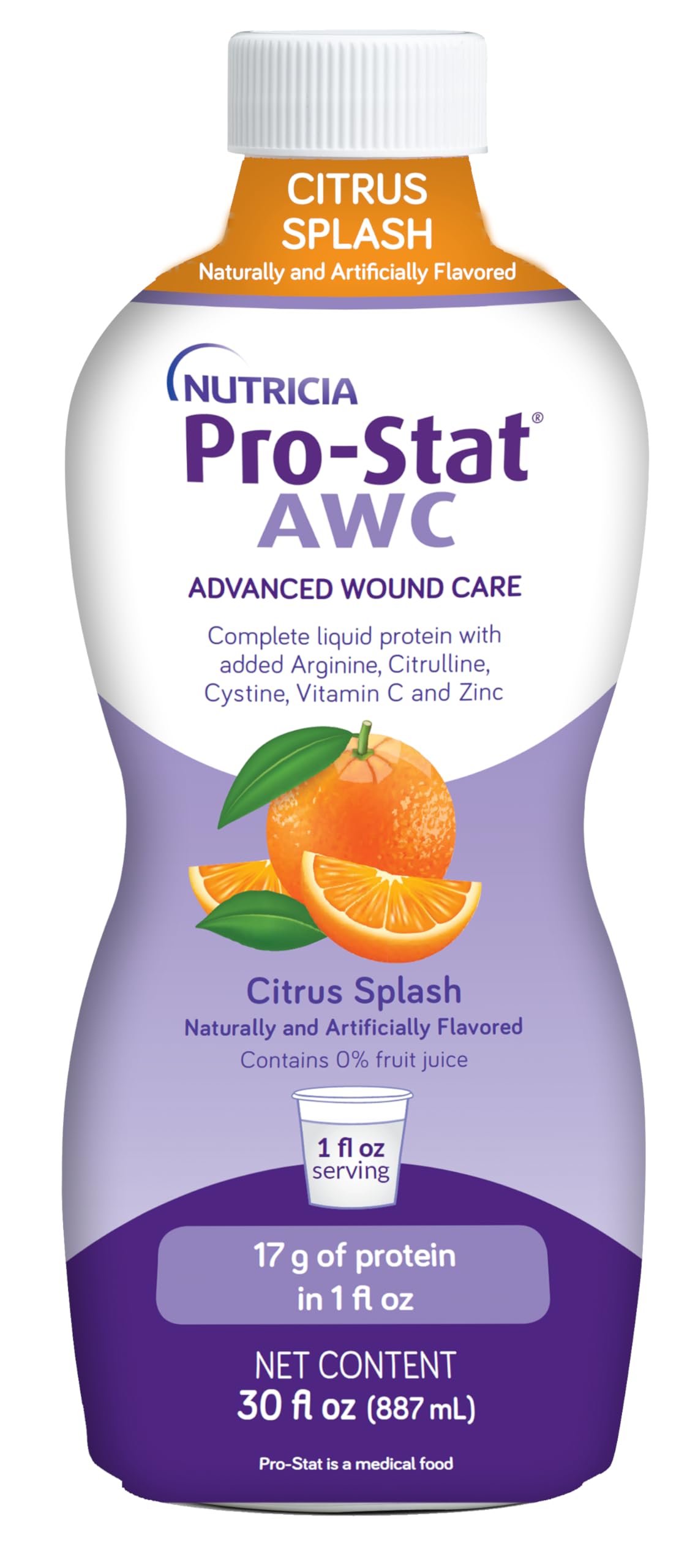 Pro-Stat AWC botella vertiendo, nutrición líquida para heridas