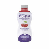 Pro-Stat botella concentrado de proteína, sabor cereza salvaje ponche, lista para beber.