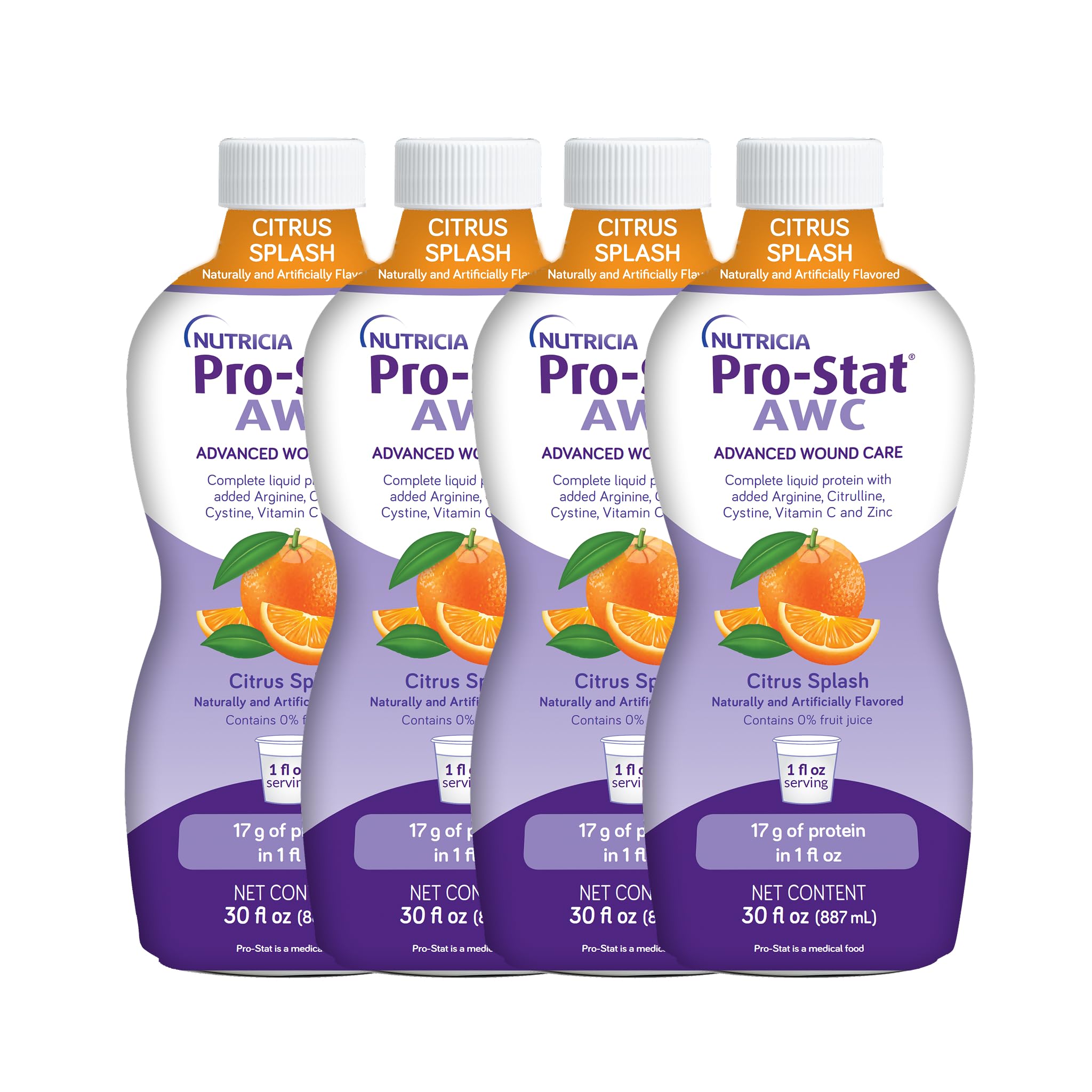 Pro-Stat Cuidado Avanzado, botella vertido, soporte nutricional para heridas.