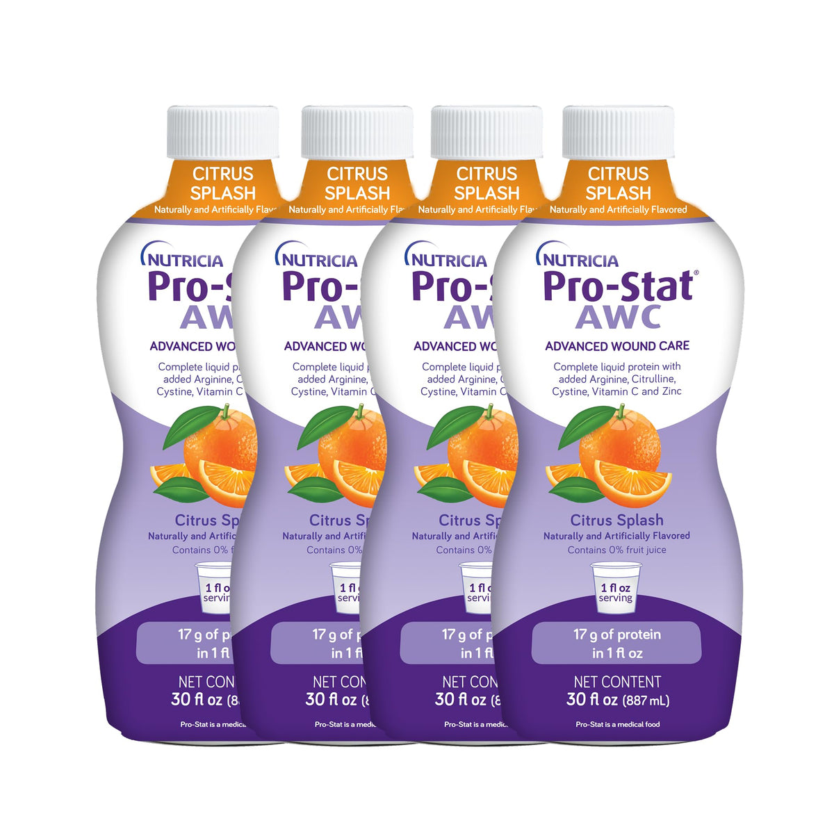 Pro-Stat Cuidado Avanzado, botella vertido, soporte nutricional para heridas.