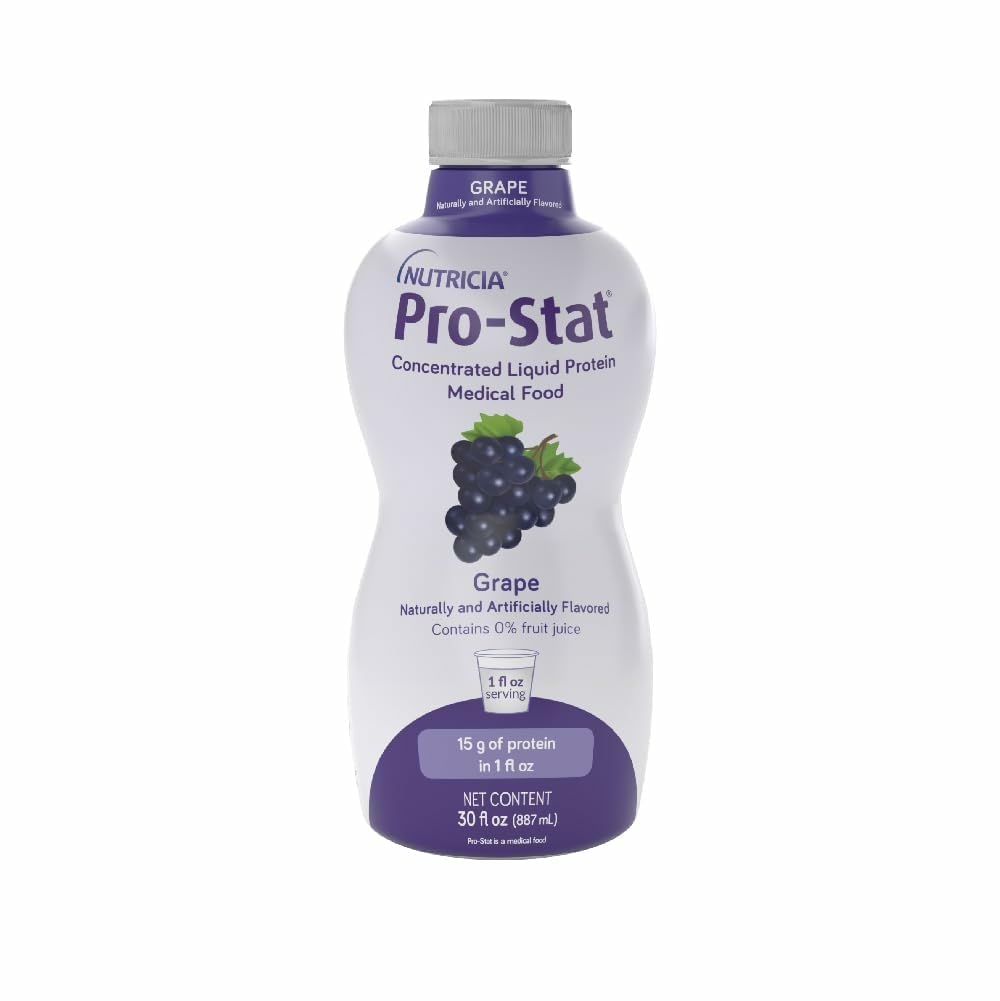 Pro-Stat proteina líquida concentrada en botella de uva para consumo inmediato