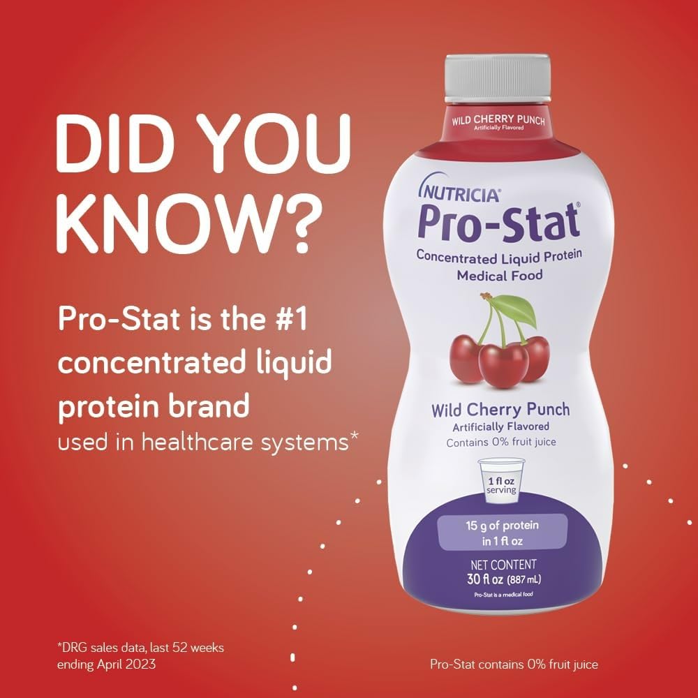 Proteína de Pro-Stat 15 g por onza en vainilla para soporte nutricional.