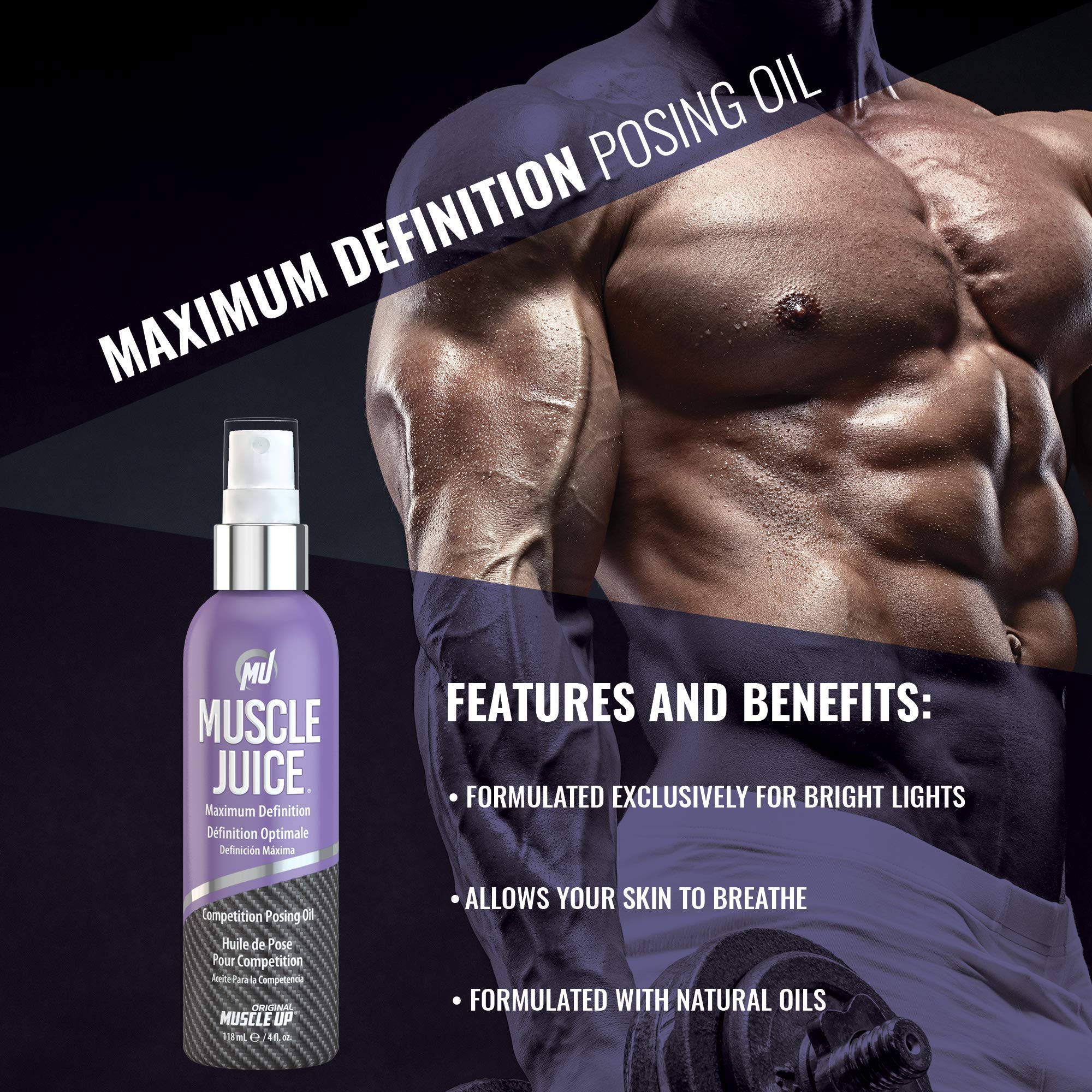 Pro Tan Muscle Juice, aceite para escena con piel que respira