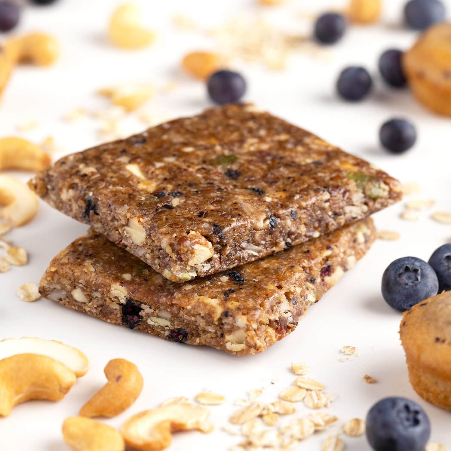 PROBAR barra arándano, textura masticable para una merienda satisfactoria.