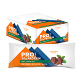 PROBAR Barra Proteína Menta-Chocolate: envase visible, fuente de proteína vegetal para snack