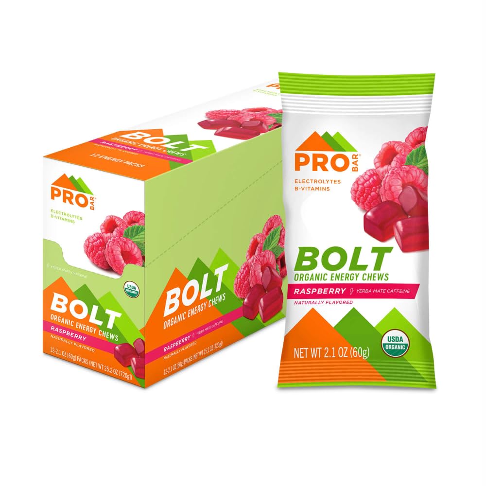 PROBAR BOLT gominolas de frambuesa, recarga rápida para entrenos