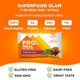 PROBAR MEAL Bar aporta 9 g de proteína y 6 g de fibra para el día.