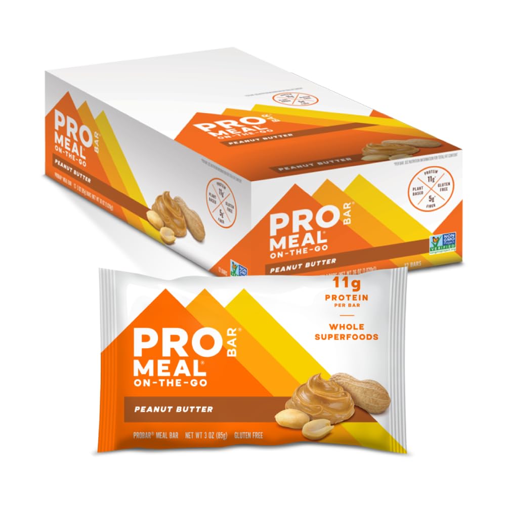 PROBAR MEAL Bar mantequilla de cacahuate, snack energético para viajes