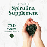 Probase Nutrition Spirulina cápsulas claras: aporte de proteína vegana y vitaminas A, B12 y C