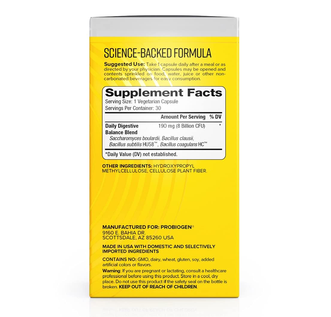 Probiogen Diario Equilibrio Digestivo textura cápsulas suave para consumo diario