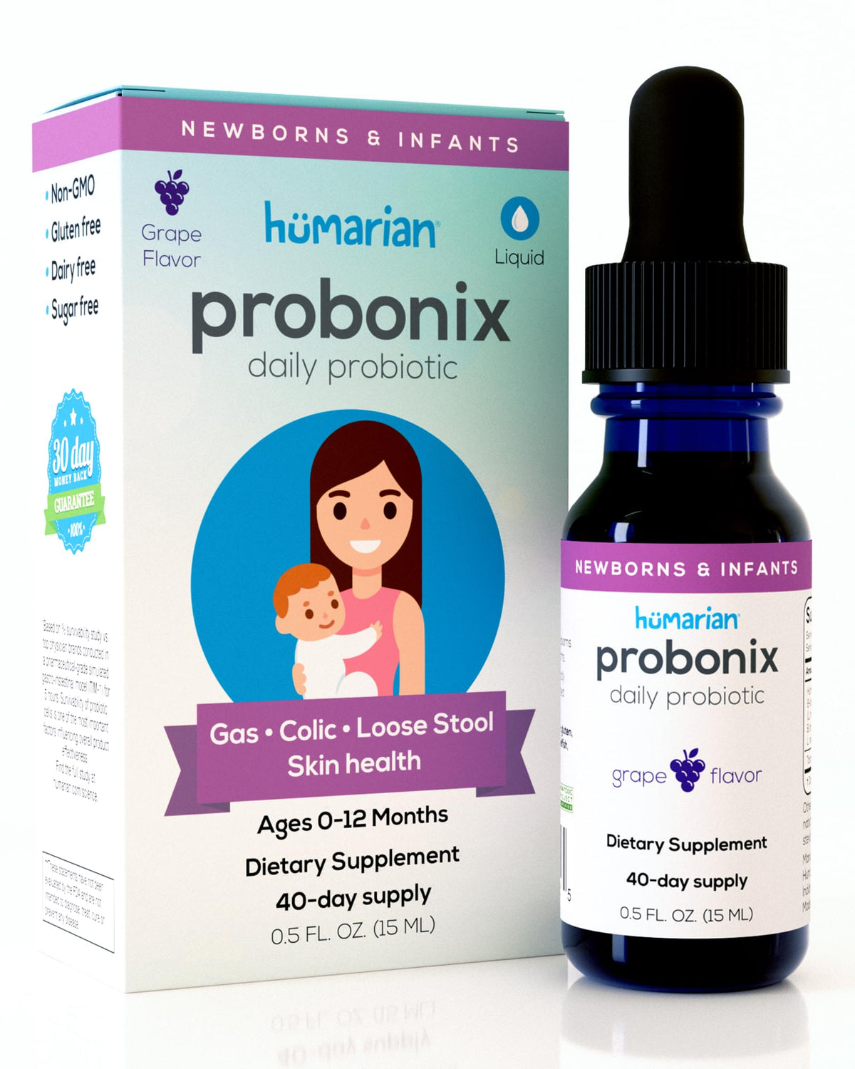 Probonix gotas probióticas para recién nacidos, apoyo digestivo suave y sistema inmune